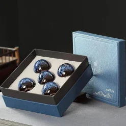 Elegantes Kaffee- und Teetassen-Set aus Keramik – Essgeschirr in Geschenkbox