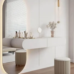 Elegantes Schminktisch-Set - Delinda Frisiertisch mit Hocker