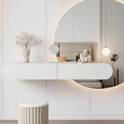 Elegantes Schminktisch-Set - Delinda Frisiertisch mit Hocker