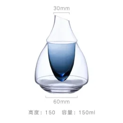 Elegantes Set aus Weinkaraffe und Eiskrug aus Glas – Zubehör für die Hausbar