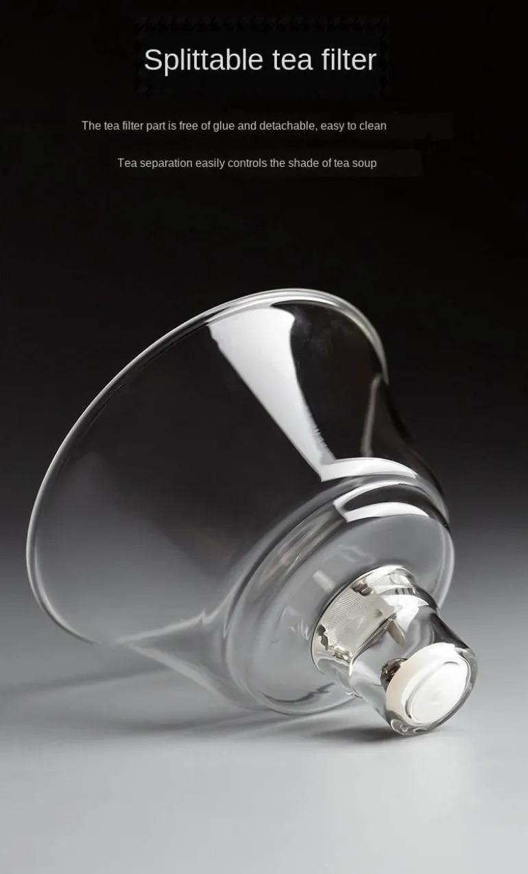 Elegantes Tee-Ei-Set aus Glas – magnetisches Brühzubehör
