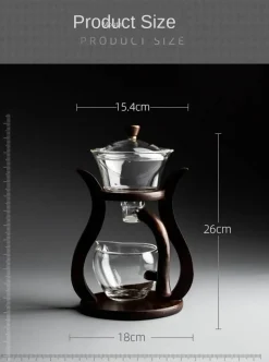 Elegantes Tee-Ei-Set aus Glas – magnetisches Brühzubehör