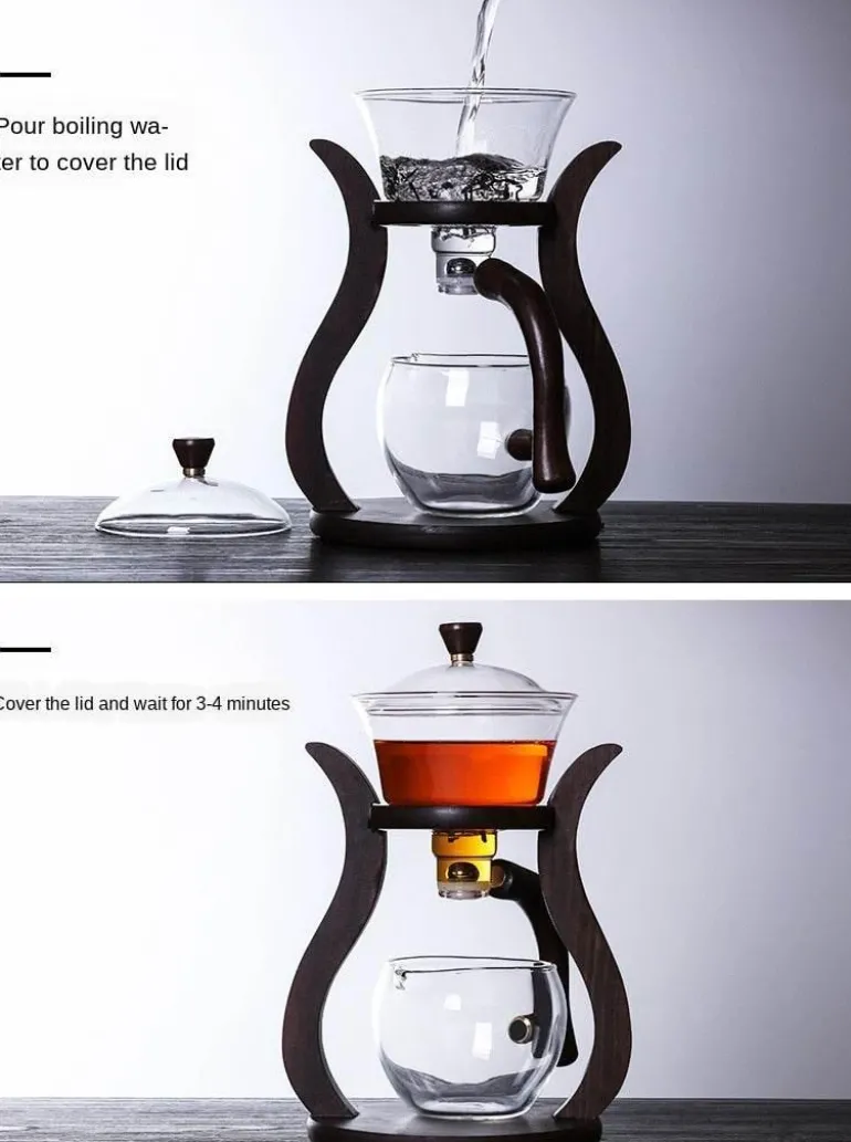 Elegantes Tee-Ei-Set aus Glas – magnetisches Brühzubehör