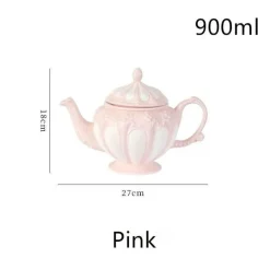 Elegantes Teeservice aus Porzellan – Teekanne, Tassen, Untertassen, Kaffeekanne für Partys