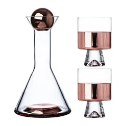 Elegantes Wasserkrug-Set - Glaskaraffe mit Bechern