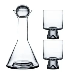Elegantes Wasserkrug-Set - Glaskaraffe mit Bechern