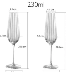 Elegantes Weinkelch-Set aus Kristallglas – Luxuriöse Champagnergläser für Partys