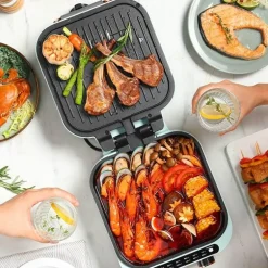 Elektrische doppelseitige Backform – Vielseitiger Grill-Kocher zum Wenden