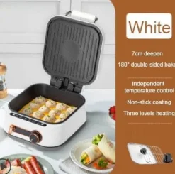 Elektrische doppelseitige Backform – Vielseitiger Grill-Kocher zum Wenden