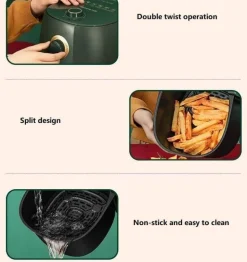 Elektrische Mini-Heißluftfritteuse – 3 l, ölfreies Gerät zum gesunden Kochen