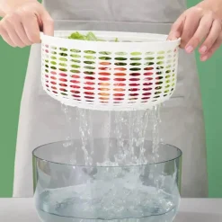 Elektrischer Gemüsetrockner und Salatschleuder, 2-in-1-Küchengerät