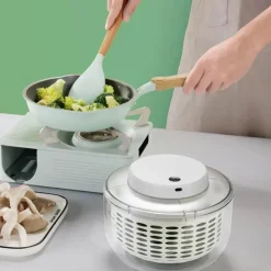 Elektrischer Gemüsetrockner und Salatschleuder, 2-in-1-Küchengerät
