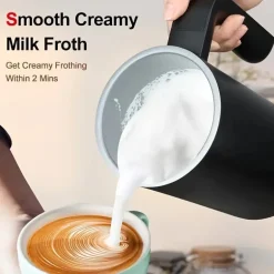 Elektrischer 4-in-1-Milchaufschäumer – Großer Dampfgarer aus Edelstahl