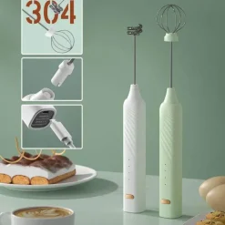 Elektrischer Milchaufschäumer – Schaumbereiter mit 3 Geschwindigkeiten für perfekte Kaffee-Lattes und Cappuccinos