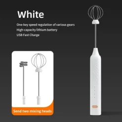 Elektrischer Milchaufschäumer – Schaumbereiter mit 3 Geschwindigkeiten für perfekte Kaffee-Lattes und Cappuccinos