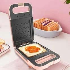 Elektrischer Sandwichtoaster, Waffeleisen – 2-in-1-Frühstücksmaschine