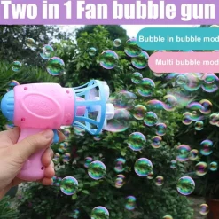 Elektrischer Seifenblasenblumen-Ventilator – Lustiges Outdoor-Spielzeug für Kinder