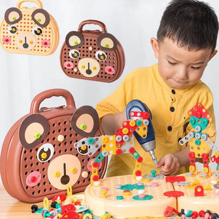 Elektrisches Bohrer-Spielzeugset für Kinder – Pädagogisches Schraubendreher-Spielset