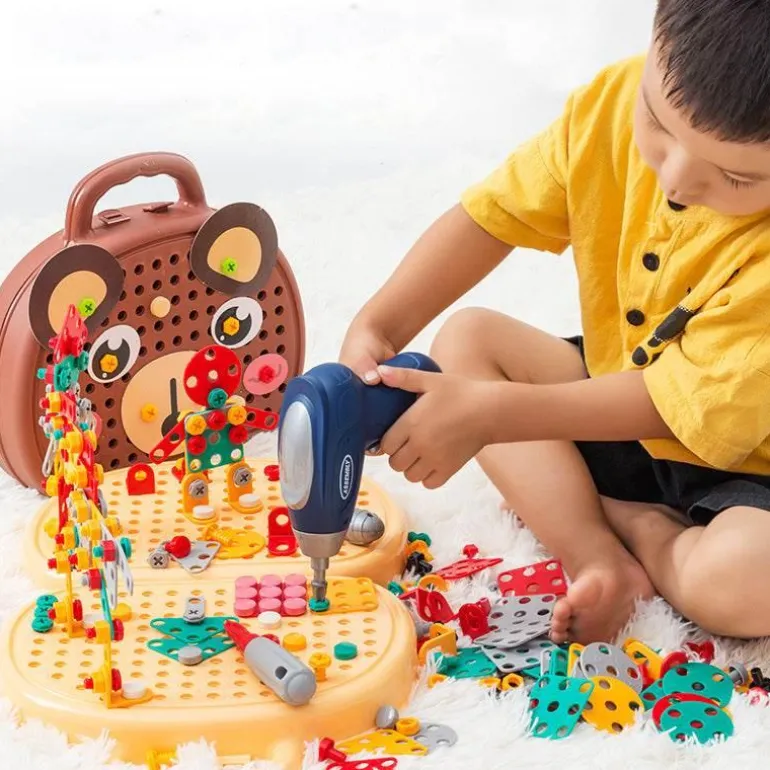 Elektrisches Bohrer-Spielzeugset für Kinder – Pädagogisches Schraubendreher-Spielset