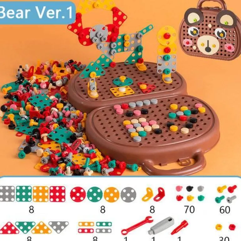 Elektrisches Bohrer-Spielzeugset für Kinder – Pädagogisches Schraubendreher-Spielset