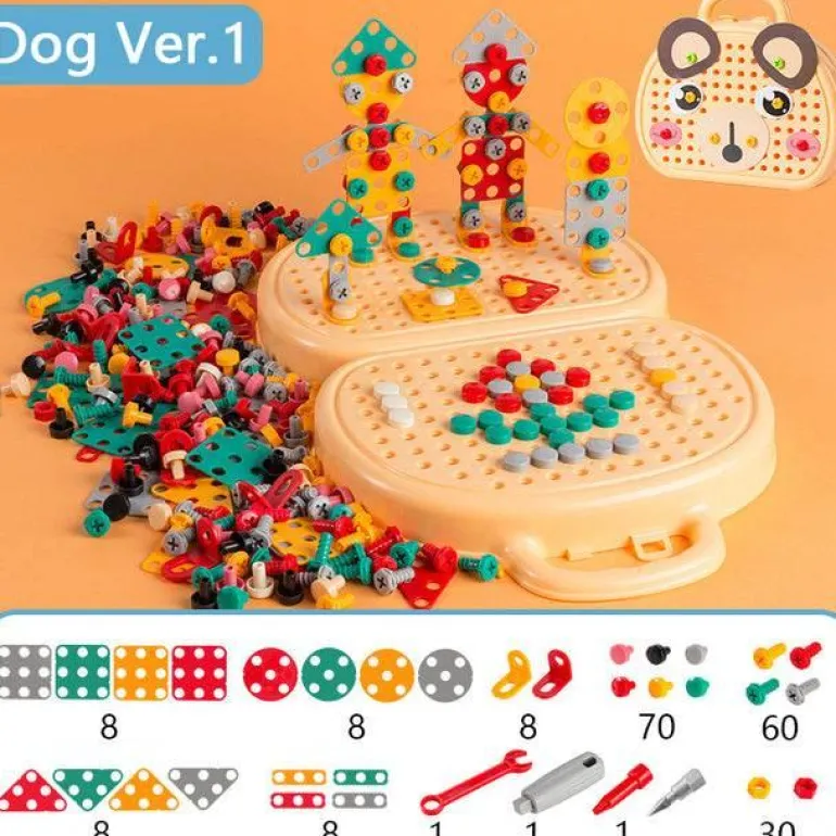 Elektrisches Bohrer-Spielzeugset für Kinder – Pädagogisches Schraubendreher-Spielset