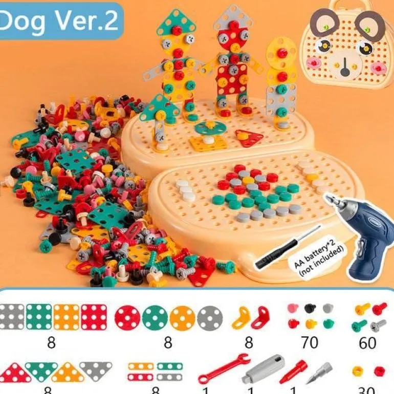 Elektrisches Bohrer-Spielzeugset für Kinder – Pädagogisches Schraubendreher-Spielset