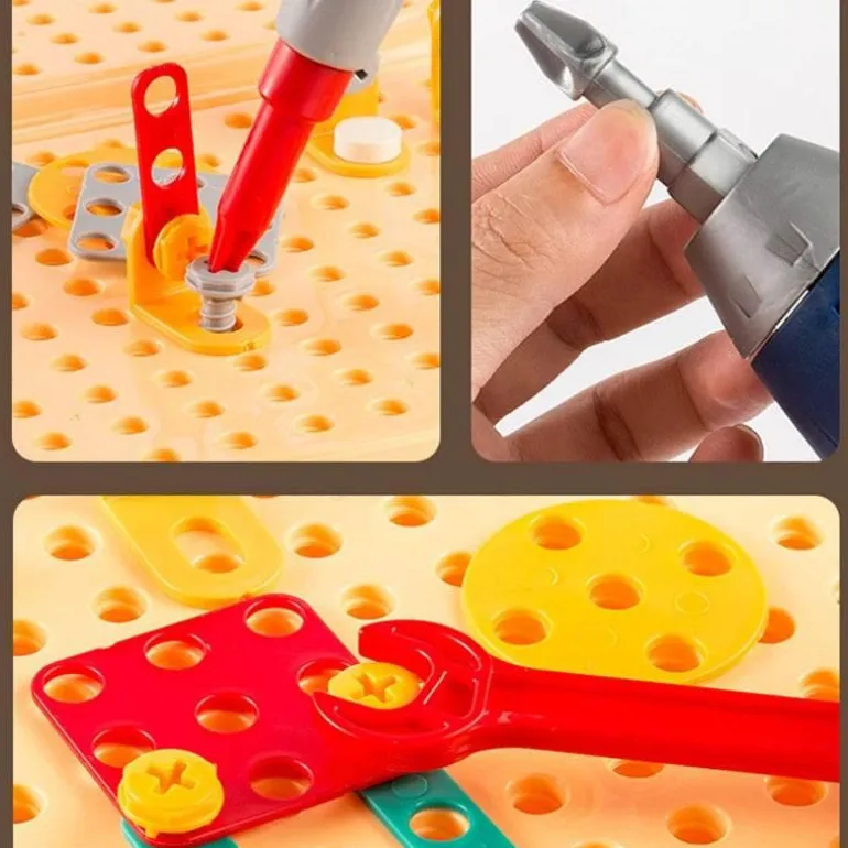 Elektrisches Bohrer-Spielzeugset für Kinder – Pädagogisches Schraubendreher-Spielset