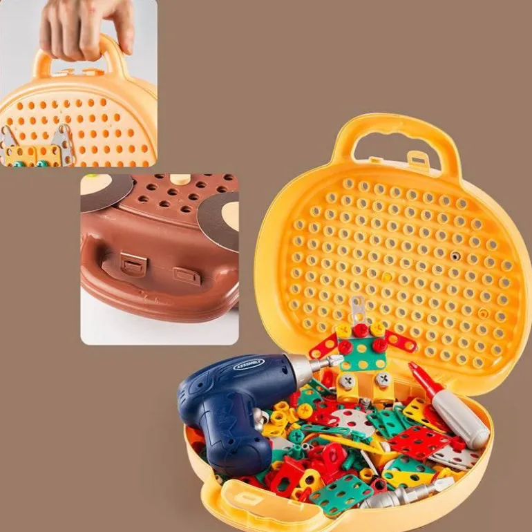 Elektrisches Bohrer-Spielzeugset für Kinder – Pädagogisches Schraubendreher-Spielset
