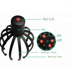 Elektrisches Kopfhautmassagegerät – Kopfstimulator zur Entspannung und Stresslinderung