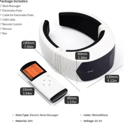Elektrisches Nackenmassagegerät – Pulstherapie-Entspannungsgerät mit Fernbedienung
