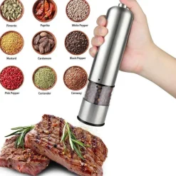 Elektrisches Salz- und Pfeffermühlen-Set – batteriebetriebene Gewürzmühle