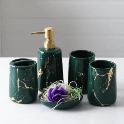 Emperador Marble Bathroom Decor - Elegant Stone Accents