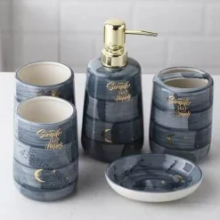 Emperador Marble Bathroom Decor - Elegant Stone Accents