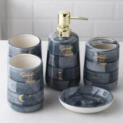 Emperador Marble Bathroom Decor - Elegant Stone Accents