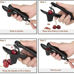 Entkerner für Kirschen und Oliven – Gerät zum einfachen Entfernen des Fruchtkerns