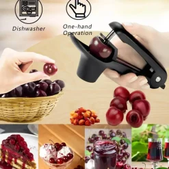 Entkerner für Kirschen und Oliven – Gerät zum einfachen Entfernen des Fruchtkerns