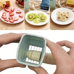 Erdbeerschneider – Tragbarer Obst- und Gemüseschneider fürs Camping