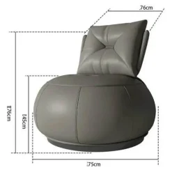 Ergonomic Rotating Lounge Chair - Comfortable Back Support