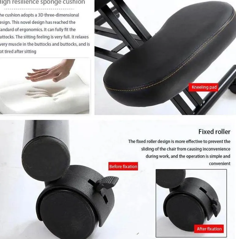 Ergonomischer Kniestützstuhl – Verstellbarer Komfortsitz