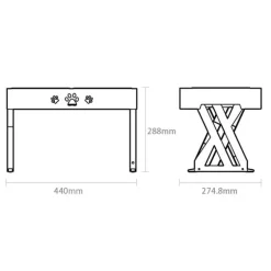 Erhöhter, verstellbarer Futternapf für Haustiere – Ständer für Hunde- und Katzennäpfe