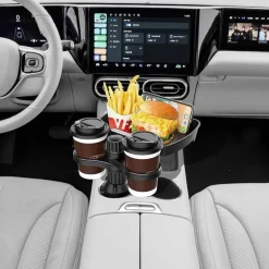 Erweiterbarer Getränkehalter für Snacktische im Auto – Multifunktionales Reisezubehör
