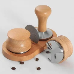 Espresso-Distributor-Tamper mit Edelstahl-Pucksieb – Barista-Kaffeezubehör