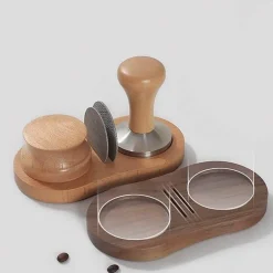 Espresso-Distributor-Tamper mit Edelstahl-Pucksieb – Barista-Kaffeezubehör