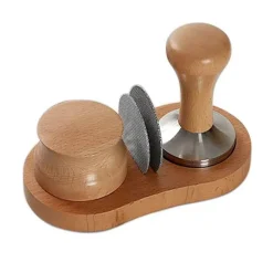 Espresso-Distributor-Tamper mit Edelstahl-Pucksieb – Barista-Kaffeezubehör