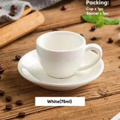 Espresso-Kaffeetassen-Set aus Keramik – Teetassen und Becher aus Keramik zum Frühstück