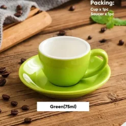 Espresso-Kaffeetassen-Set aus Keramik – Teetassen und Becher aus Keramik zum Frühstück