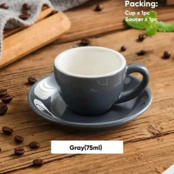 Espresso-Kaffeetassen-Set aus Keramik – Teetassen und Becher aus Keramik zum Frühstück