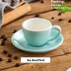 Espresso-Kaffeetassen-Set aus Keramik – Teetassen und Becher aus Keramik zum Frühstück