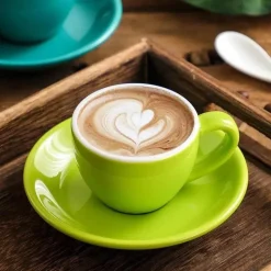 Espresso-Kaffeetassen-Set aus Keramik – Teetassen und Becher aus Keramik zum Frühstück