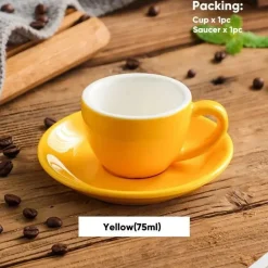 Espresso-Kaffeetassen-Set aus Keramik – Teetassen und Becher aus Keramik zum Frühstück